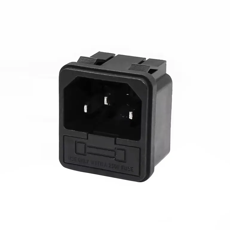 Priză de Curent Alternativ Masculin 250V 10A cu Siguranță 10A