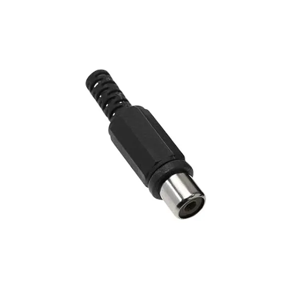 RCA Plug Female Adapter Audio Video Connector - Black