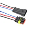 Set conector waterproof AMP 1.5 (masculin + feminin) – 15 cm cu fir de 18AWG