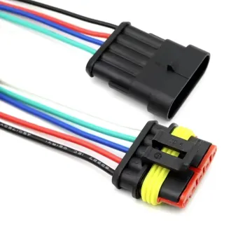 Set de Conectori Waterproof AMP 1.5 (Masculin + Feminin) – 15 cm cu Cablu 18AWG