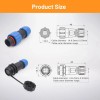 Conector SP13 waterproof IP68, mufa masculină și femelă cu 2 pini, o pereche