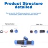 Conector SP13 waterproof IP68, mufa masculină și femelă cu 2 pini, o pereche