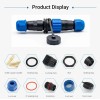 Conector impermeabil SP13 IP68, priza masculină cu 3 pini și soclu feminin (Un set)