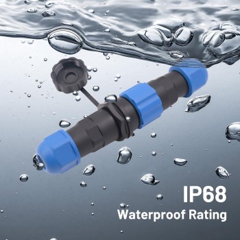 Conector SP13 Waterproof IP68, Priză Masculină cu 5 Pini și Schută Feminină, Un Pachet Conector SP13 Waterproof IP68, Priză Masculină cu 5 Pini și Schută Feminină, Un Pachet
