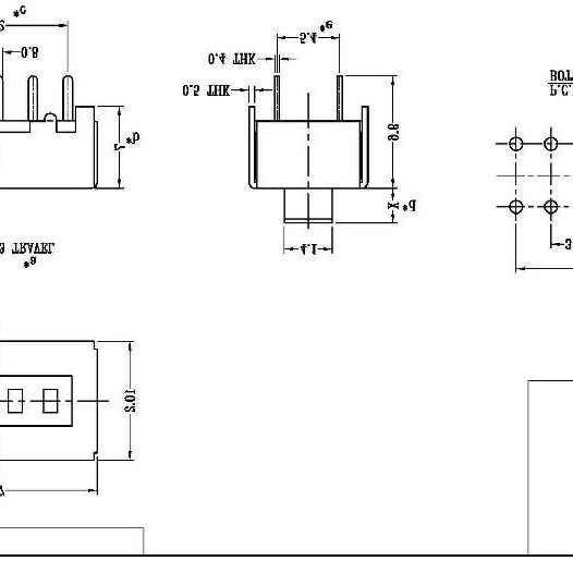 SS-24F03 2P4T Slide Switch 10 Pin