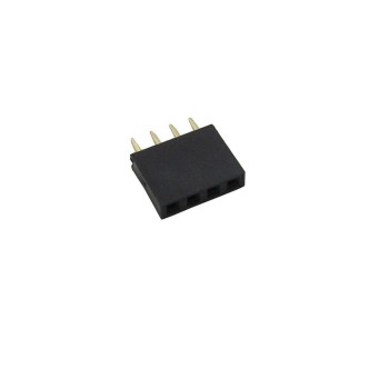 1x4 Pini Header 2.54mm Negru - Femeie
