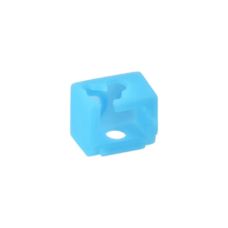 Husă Silicon pentru Bloc Încălzitor E3D V6 - 22x19x17mm - Albastru