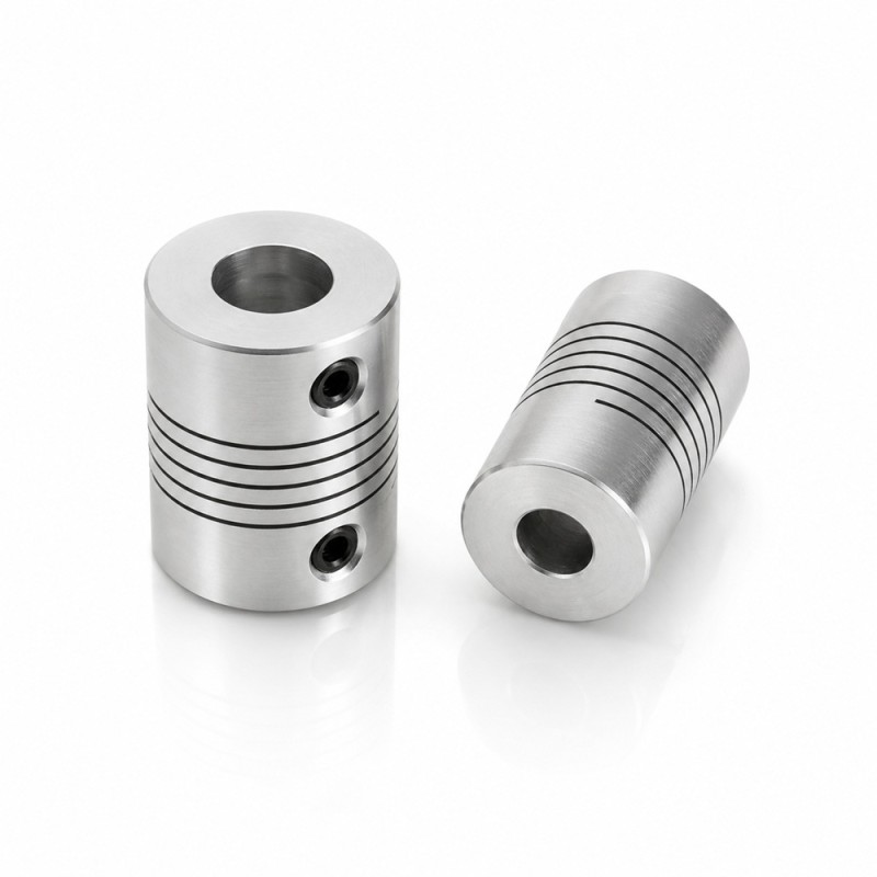 Cuplaj Flexibil 5x8x25mm pentru Imprimante 3D - Aluminiu