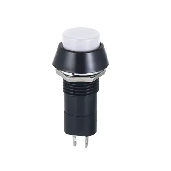 Buton de 12 mm cu Blocare ON-OFF 3A PBS-11A - ALB Buton de 12 mm cu Blocare ON-OFF 3A PBS-11A - ALB