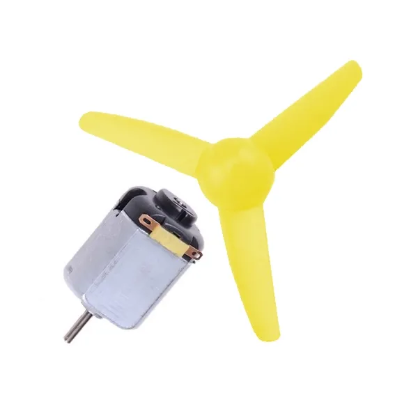 Set Mini Motor DC și Elice - Galben Set Mini Motor DC și Elice - Galben