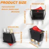 KCD3 Comutator Basculant ON-OFF SPST cu 3 Pini și 1 Cale 250V 15A - Roșu
