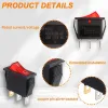 KCD3 Comutator Basculant ON-OFF SPST cu 3 Pini și 1 Cale 250V 15A - Roșu