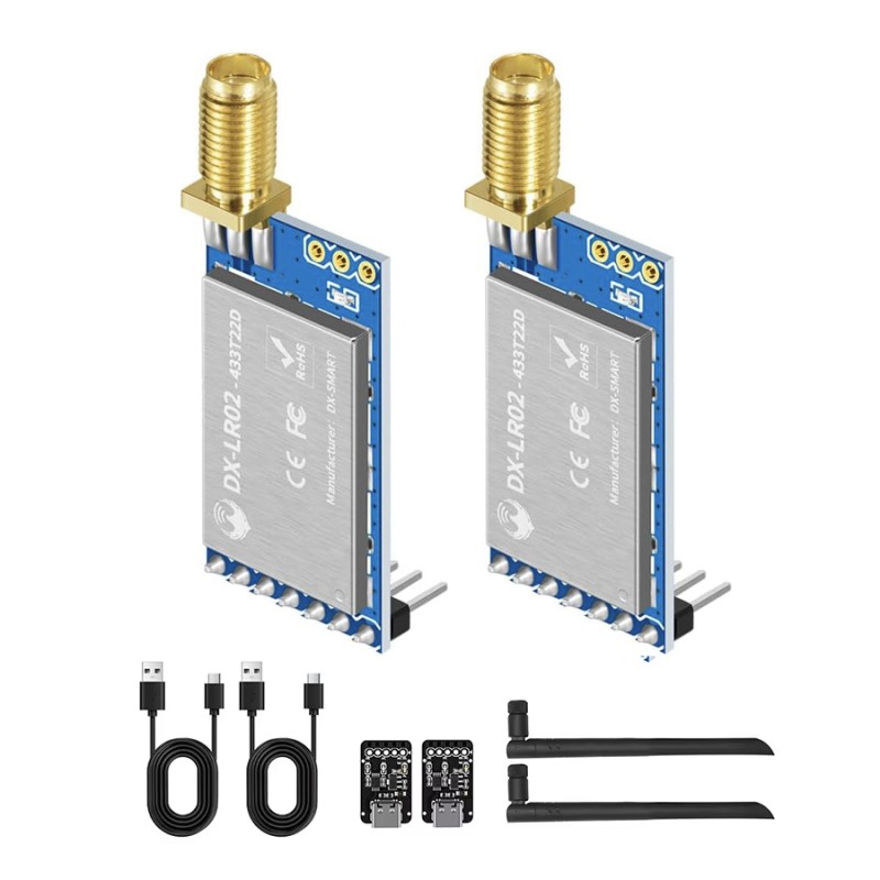 DX-SMART DX-LR02 LoRa Module Kit, UART, 433-475 MHz, 5-8 km Range