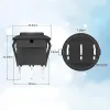 KCD1-8 Round Rocker Switch 250V 6A ON-OFF-ON SPDT 3-Ways - Black