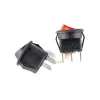 Mini Comutator Basculant ON/OFF Iluminat SPDT 250V 3A 3-Pin - Negru - Roșu
