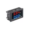 DC 0–100V 1A Digital Voltmeter Ammeter – Red & Blue with Case