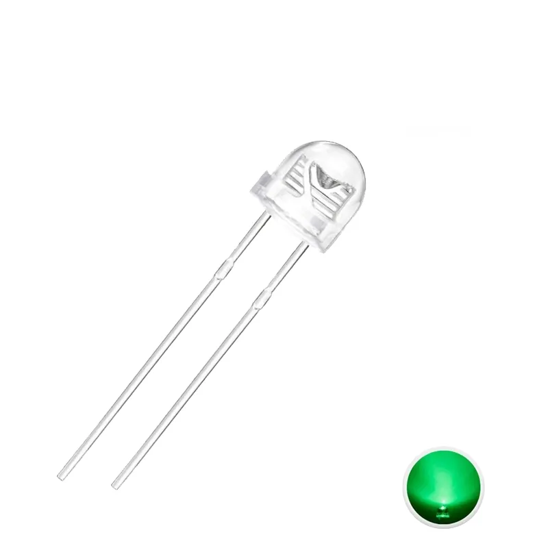 LED 5mm Palarie de Paie Verde