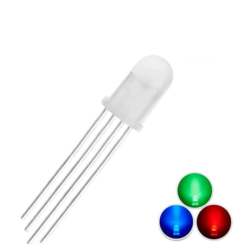 5mm RGB LED 4 Pin Common Cathode Diffuse