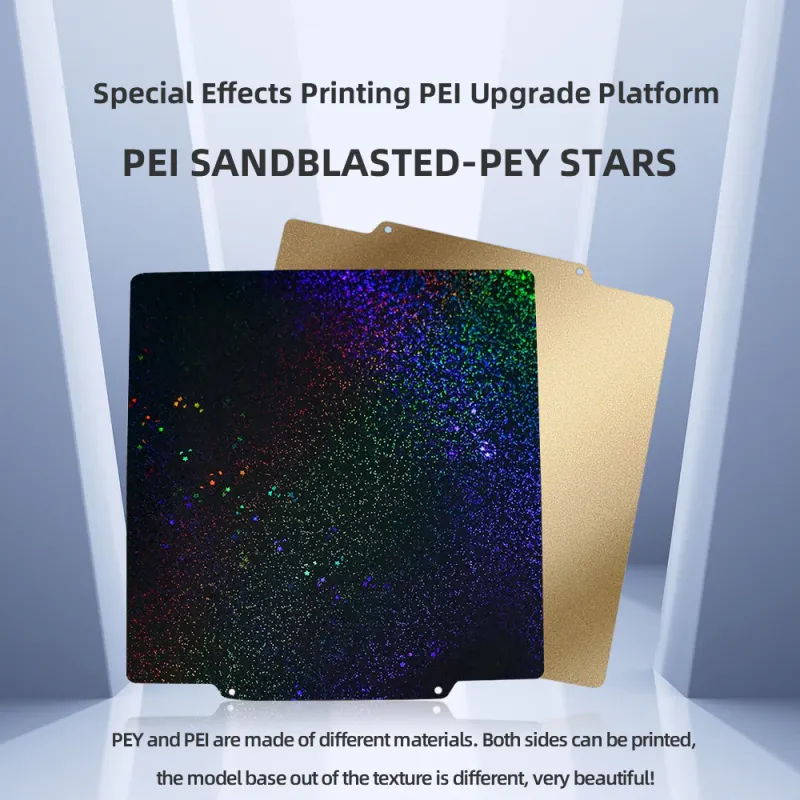 310 x 315 mm PEY to PEI Double Face Build Plate Sheet for Creality K1 Max and Other 3D Printers 310 x 315 mm PEY to PEI Double Face Build Plate Sheet for Creality K1 Max and Other 3D Printers