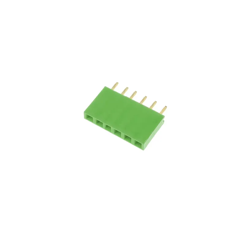 1x6 Pin Header 2.54mm Pitch Green - Female 1x6 Pin Header 2.54mm Pitch Green - Female