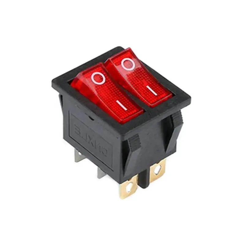KCD3 ON-OFF Rocker Switch SPST 6 Pin 2-Way 250V 15A - Red
