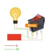 KCD3 ON-OFF Rocker Switch SPST 6 Pin 2-Way 250V 15A - Red