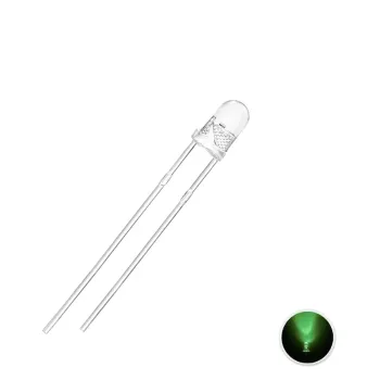 LED 3mm Transparent Verde LED 3mm Transparent Verde