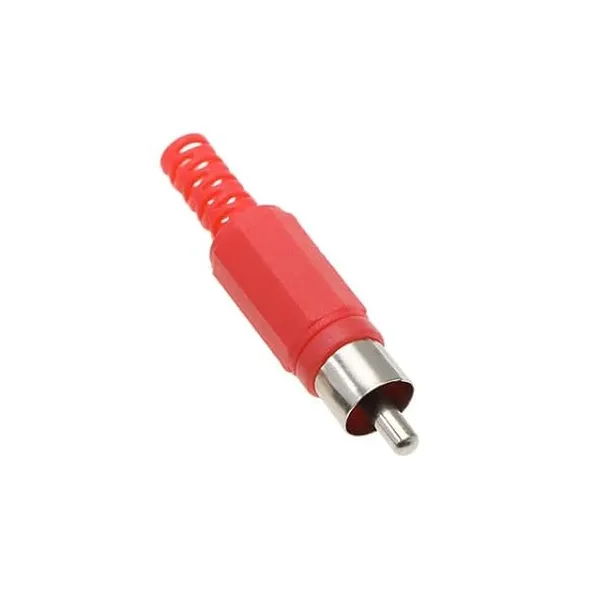 RCA Plug Male Adapter Audio Video Connector - Red