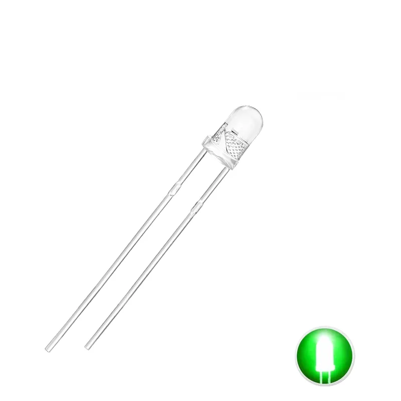 3mm Ultra Bright Led 12000-15000 mcd GREEN