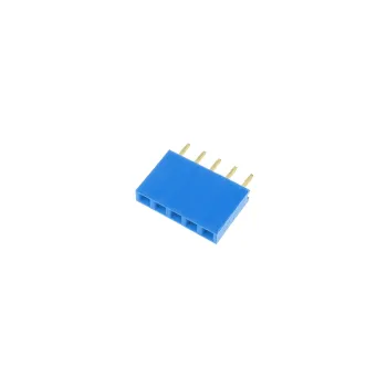 1x5 Pin Header 2.54mm Pitch Albastru - Femeie 1x5 Pin Header 2.54mm Pitch Albastru - Femeie