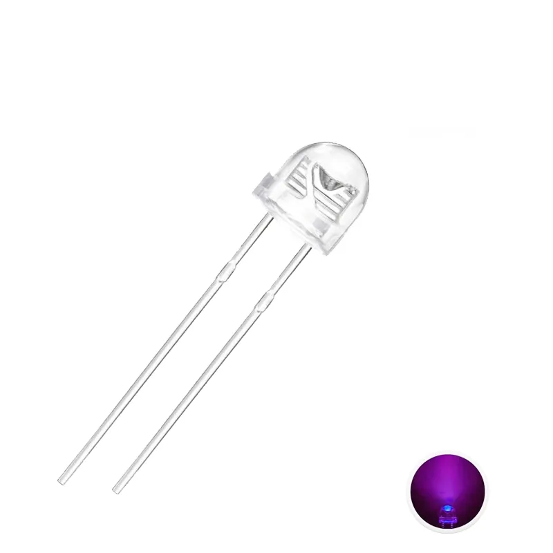 LED 5mm Straw Hat Purple-UV
