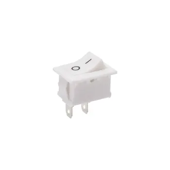 Mini Comutator Basculant SPST 15x10 mm - Alb Mini Comutator Basculant SPST 15x10 mm - Alb