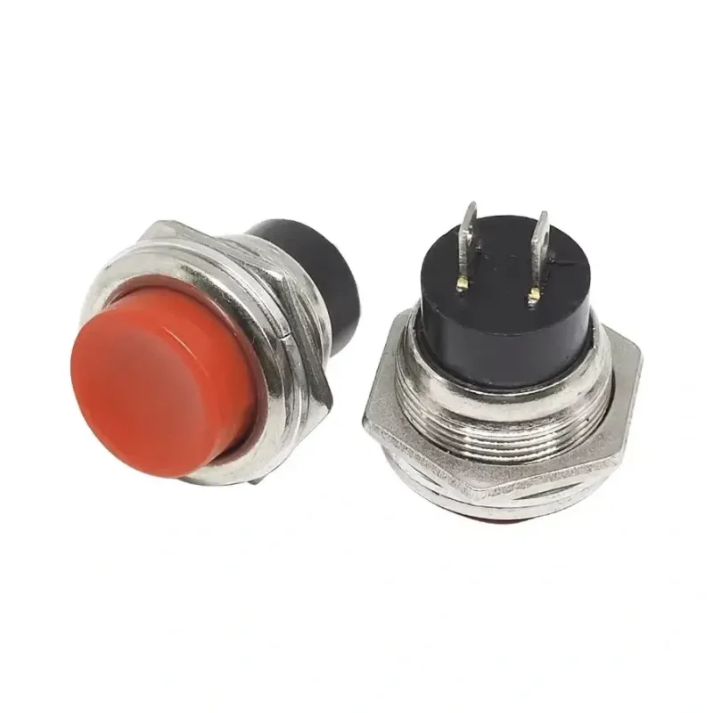 Buton de 16 mm ON-OFF Momentan 2A PBS-26B - ROȘU