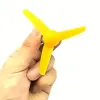 Turbină Eoliană cu Elice 8cm Mini Blade Pentru Mini DC Motor - Galben