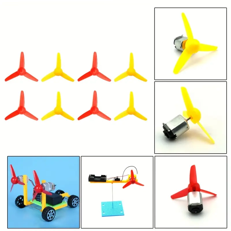 Turbină Eoliană cu Elice 8cm Mini Blade Pentru Mini DC Motor - Galben Turbină Eoliană cu Elice 8cm Mini Blade Pentru Mini DC Motor - Galben