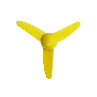 Turbină Eoliană cu Elice 8cm Mini Blade Pentru Mini DC Motor - Galben
