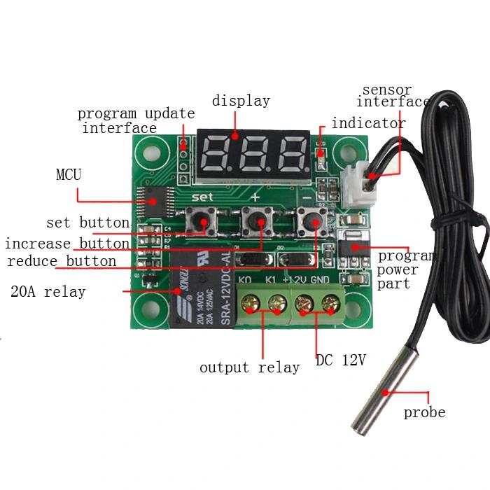 W1209 Digital DC12V Temperature Controller Module W1209 Digital DC12V Temperature Controller Module