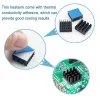 8.8x8.8x5 mm Aluminium IC Chip Heatsink  Cooler with Thermal Conductive Tape