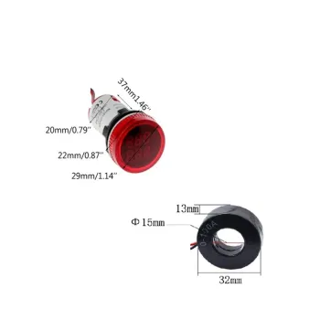 Round LED Dual Display AC Amp Volt Ampermeter Voltmeter  60-500V 100A - White Round LED Dual Display AC Amp Volt Ampermeter Voltmeter  60-500V 100A - White