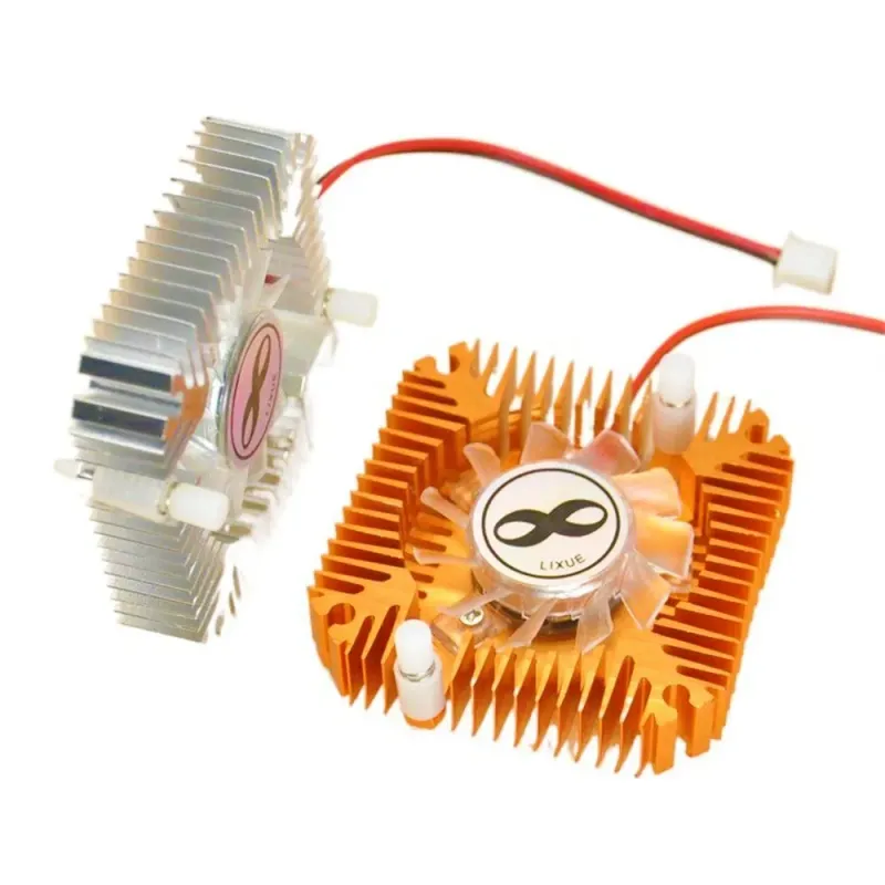 55mm Aluminum Heatsink with 12V Fan for 10W Led and Graphic Cards