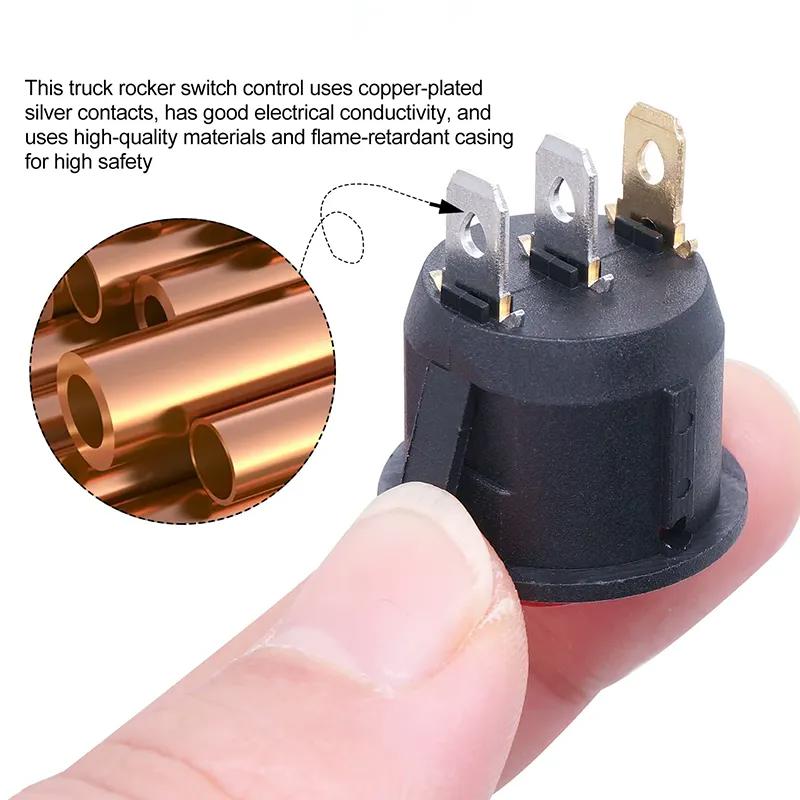ON-OFF Illuminated Round Rocker Switch 250V 6A 3 Pin KCD1-5-101N - Red ON-OFF Illuminated Round Rocker Switch 250V 6A 3 Pin KCD1-5-101N - Red