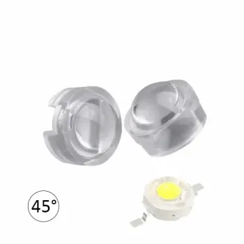 45 Degree 1W - 3W Power Led Lens Transparent 13mm 45 Degree 1W - 3W Power Led Lens Transparent 13mm