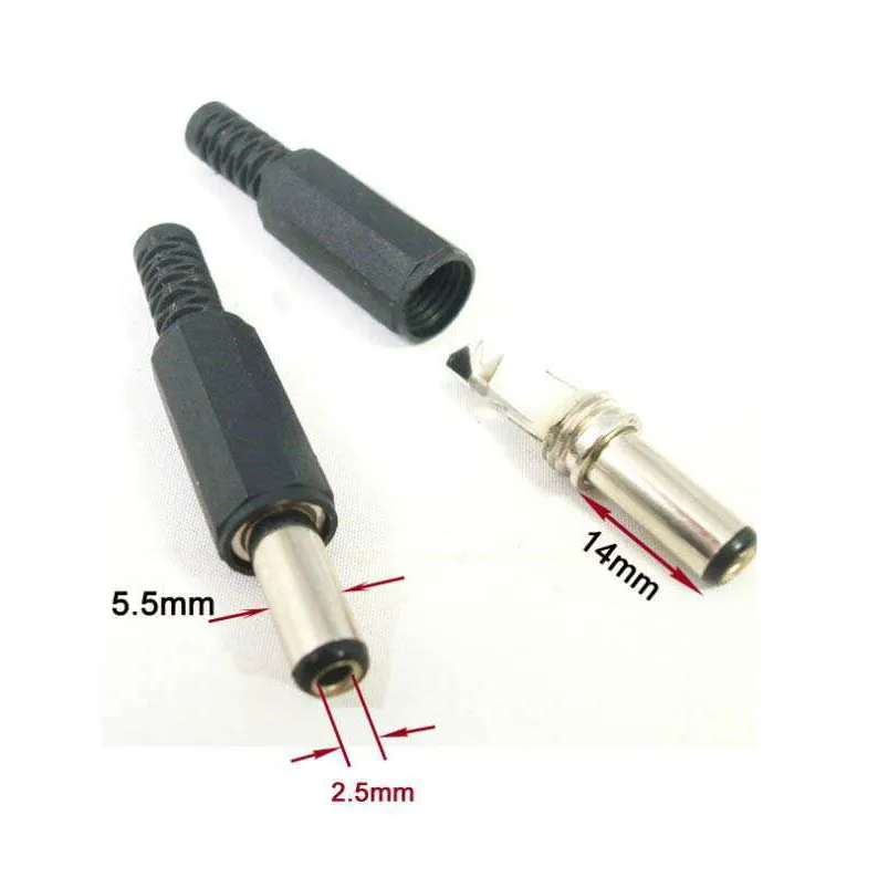 5,5 mm x 2,5 mm Adaptor Jack Pentru Mufa de Alimentare DC Mascul - Tip Lung 5,5 mm x 2,5 mm Adaptor Jack Pentru Mufa de Alimentare DC Mascul - Tip Lung