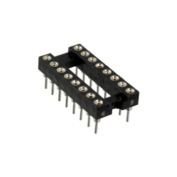 Precision IC Socket, 16 Pins, DIP-16, 2x8 Integrated Circuit Precision IC Socket, 16 Pins, DIP-16, 2x8 Integrated Circuit