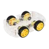 4WD Transparent Chassis Wheeled Car Kit - 4WD Car Chassis Kit