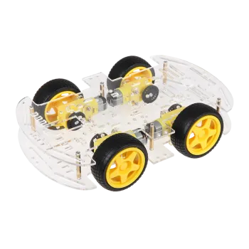4WD Transparent Chassis Wheeled Car Kit - 4WD Car Chassis Kit 4WD Transparent Chassis Wheeled Car Kit - 4WD Car Chassis Kit
