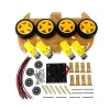 4WD Transparent Chassis Wheeled Car Kit - 4WD Car Chassis Kit