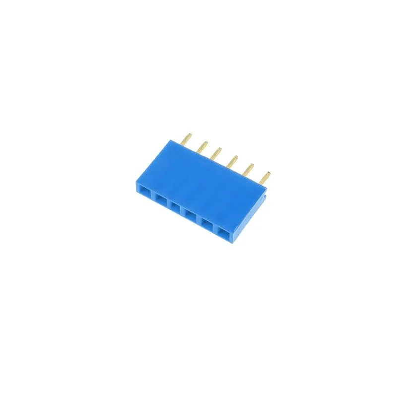 1x6 Pin Header 2.54mm Blue - Female 1x6 Pin Header 2.54mm Blue - Female