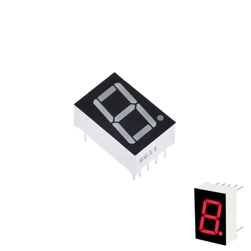 14mm 7-Segment 1 Digit Display Common Anode 5611BS - RED