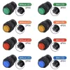 Led Lamp Momentary Push Button Switch 16mm 250V 3A R16-503 - GREEN